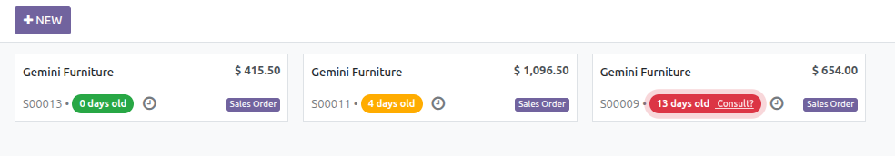 ERPFlows Records Age Indicator screenshot